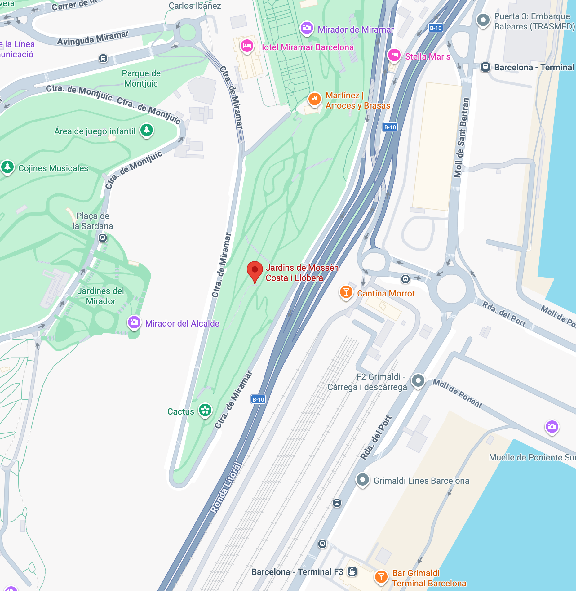 Mapa Jardins Mossèn Costa i Llobera